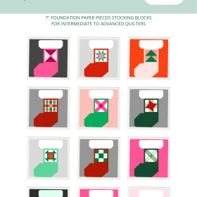 Hung—7" Foundation Paper Pieced Stocking Blocks
