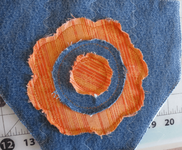 Example of a raw edge applique