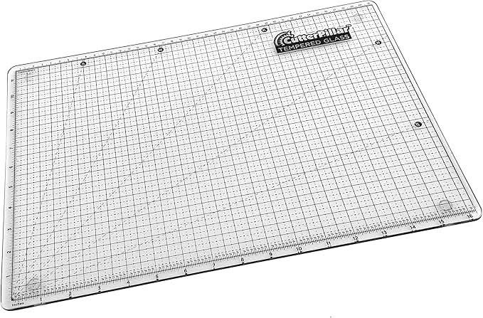 Cutterpillar tempered glass mat on a Glow light board